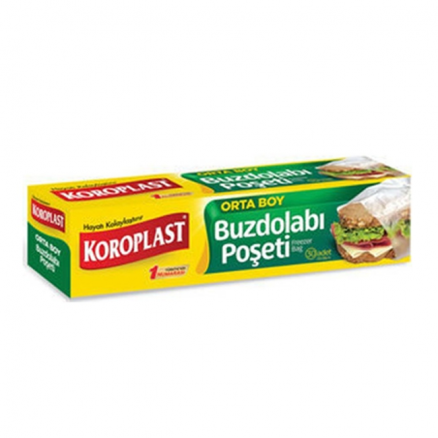 Koroplast Buzdolabı Poşeti Orta Boy 24x38cm 20'li