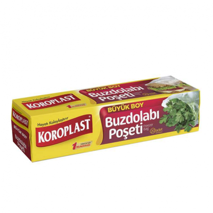 Koroplast Buzdolabı Poşeti Büyük Boy 30x45cm 20'lu