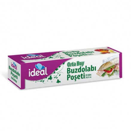 İdeal Buzdolabı Poşeti Orta Boy 24*33 cm 20 Adet