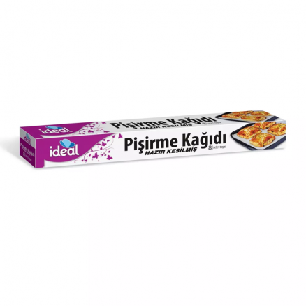 İdeal Kesilmiş Hazır Pişirme Kağıdı 37 cm 8 Adet