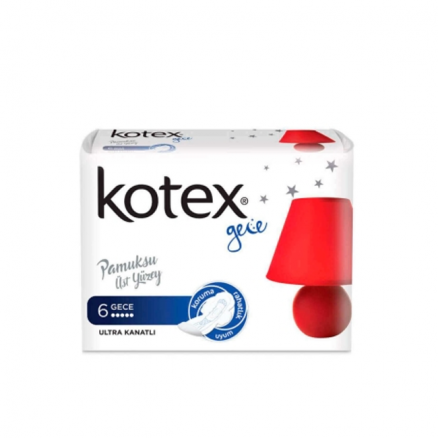 Kotex Ultra Gece Hijyenik Kadın Pedi 6 Adet