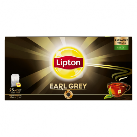 Lipton Earl GRey Tea Bergamot Aromalı Süzen Poşet Siyah Çay - 25 li