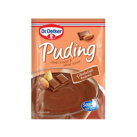 Dr. Oetker Puding Çikolatalı Bademli - 104 GR