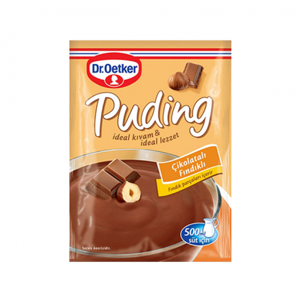 Dr. Oetker Puding Çikolatalı Fındıklı - 102 GR