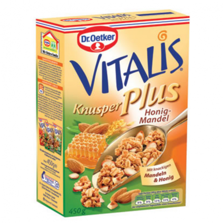 Dr. Oetker Vitalis Çıtır Plus Müsli Bal Bademli - 450 GR