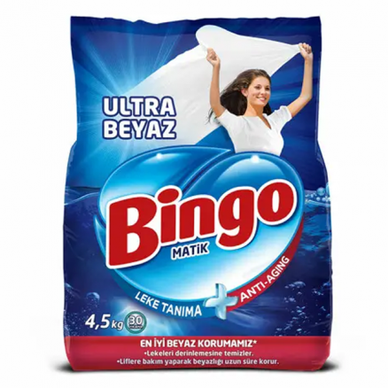 Bingo Toz Çamaşır Deterjanı Ultra Beyaz  - 4 KG