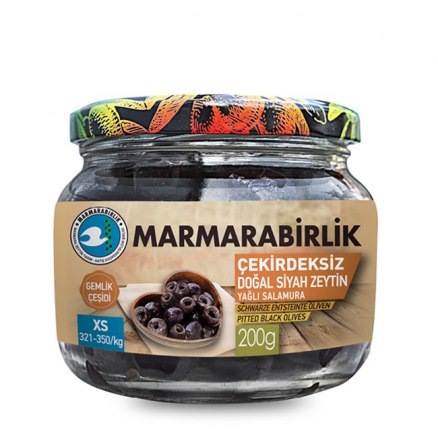 Marmarabirlik Çekirdeksiz Siyah Zeytin - 200 GR