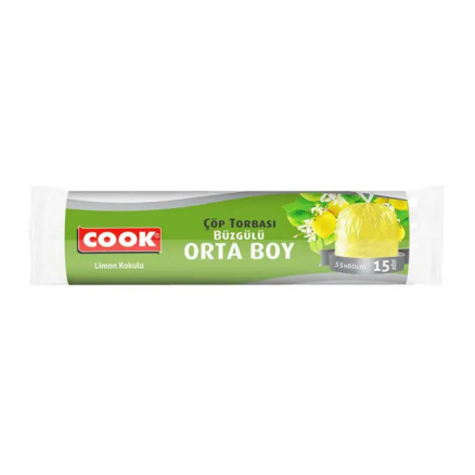 Cook Büzgülü Kokulu Çöp Torbası Orta Boy Limon