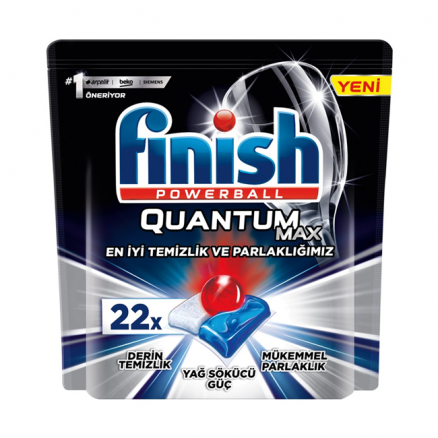 Finish Quantum Max Tablet Bulaşık Makinesi Deterjanı - 22 Adet