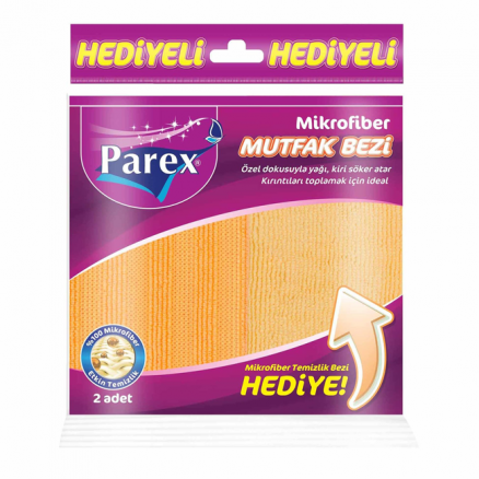 Parex Mikrofiber Mutfak Bezi 2'li (M.Fiber Tem. Bezi Hediyeli)