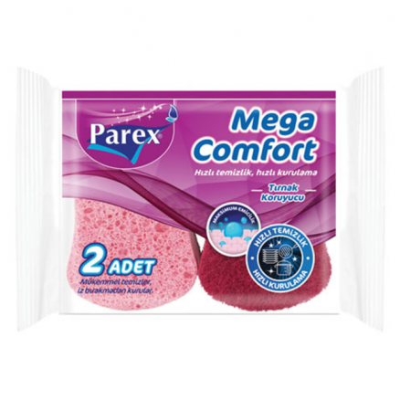 Parex Mega Comfort Oluklu Sünger 2'li Paket