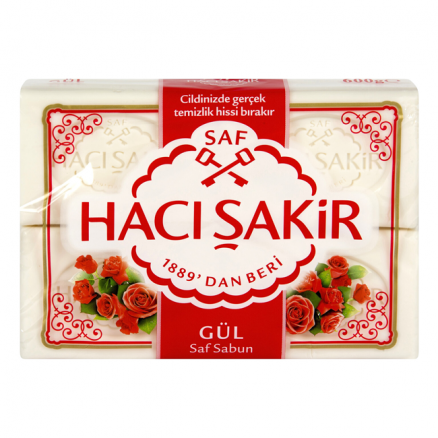 Hacı Şakir Kalıp Sabun Gül 4X150 GR