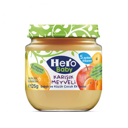 Hero Baby Karışık Meyveli Kavanoz Maması 5+ 125g