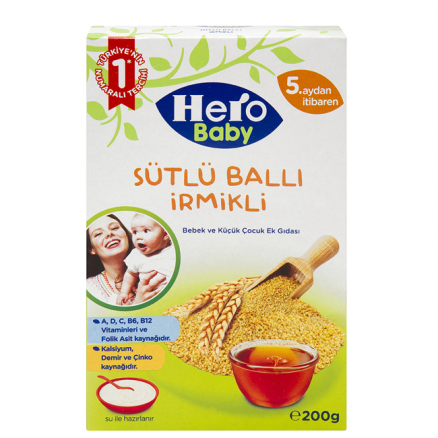 Hero Baby Sütlü Ballı İrmikli Kaşık Maması 5+ 200g