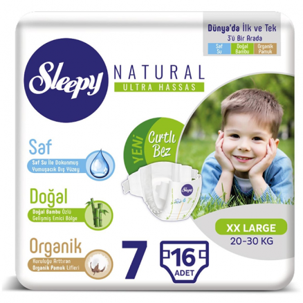 Sleepy Natural Jumbo XXL 7 (20-30 Kg) - 16 Adet