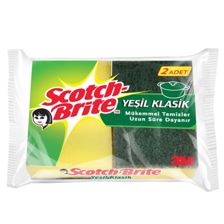 Scotch Brite Yeşil Sünger Klasik - 2 li