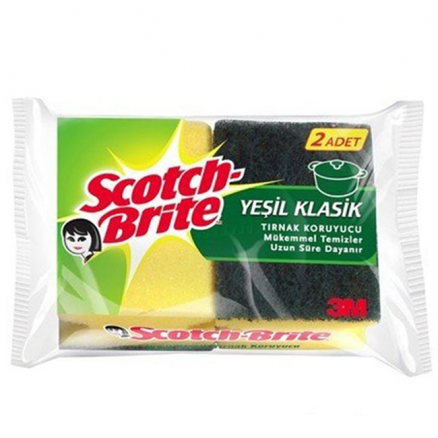 Scotch Brite Yeşil Sünger Tırnak Koruyuculu - 2 li