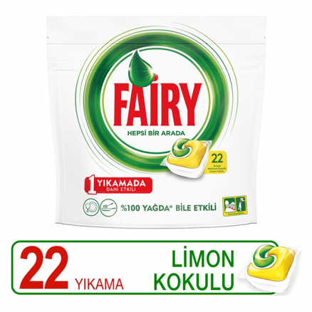 Fairy Hepsi Bir Arada Tablet 22'Li Limon Kokulu