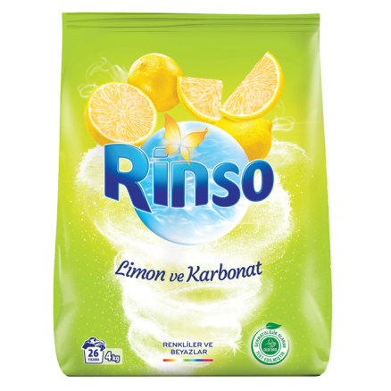 Rinso Limon Ve Karbonat 26 Yıkama 4 Kg