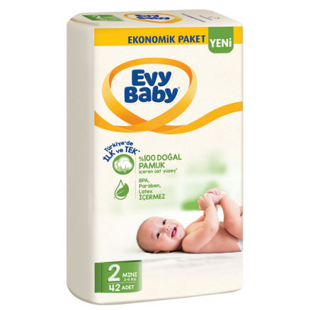 Evy Baby Bebek Bezi Eko (42 Adet) - No.2 Mini