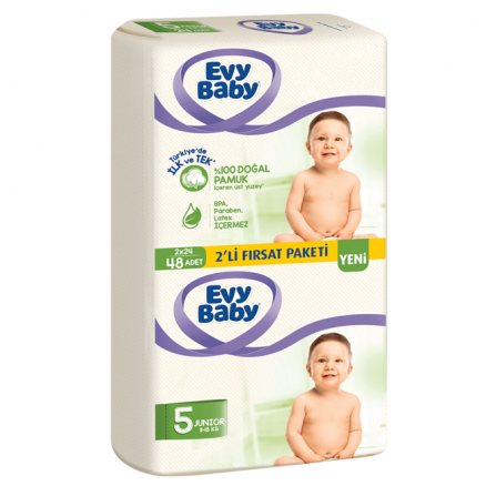 Evy Baby Bebek Bezi JNR 2li Paket (48 Adet) - No.5