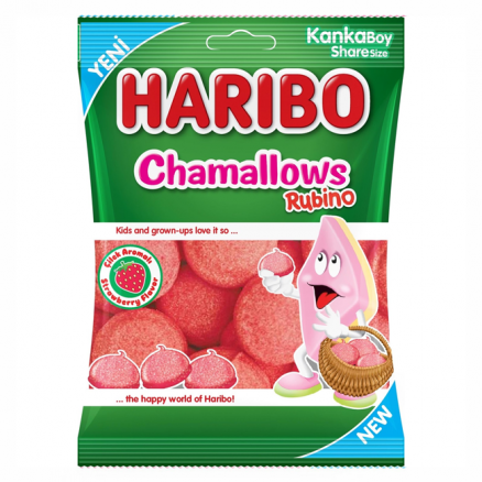 Haribo Rubino Çilek Aromalı Marshmallow 70 G