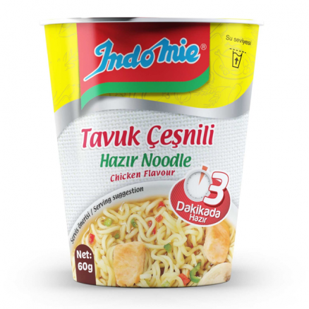 Indomie Tavuk Çeşnili Noodle (Bardak) 60 G