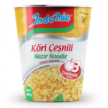 Indomie Köri Çeşnili Noodle (Bardak) 60 G