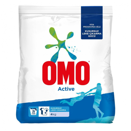 Omo Toz Çamaşır Deterjanı 4 KG Active