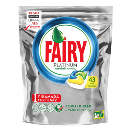 Fairy Platinum 43 Yıkama Bulaşık Makinesi Deterjanı Kapsülü