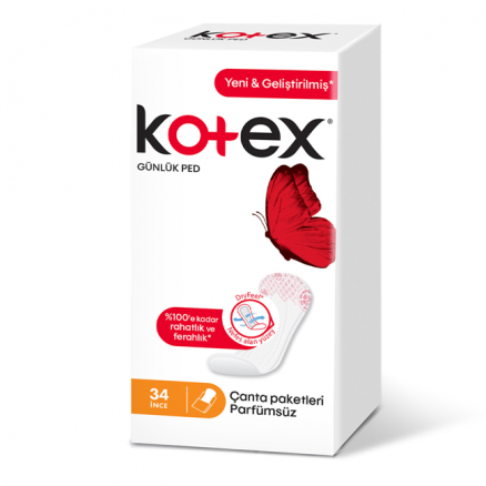 Kotex İnce Günlük Ped - 34 lü