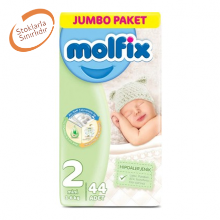 Molfix 3D Mini Jumbo 2 Numara (3-6 Kg) - 44'Lü